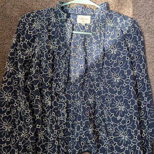Sezane navy blouse